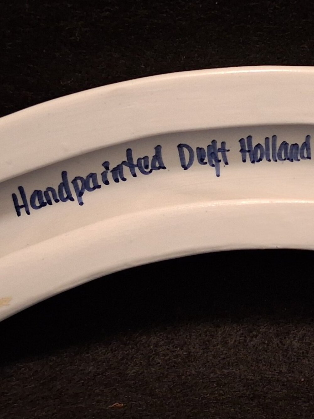 Vintage (1970s-80s) Delft Blue Handpainted “Welkom” Floral Wall Plaque - Holland - Picture 3 of 8